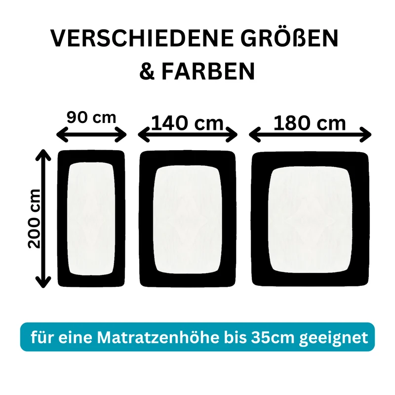 Moon Line Red Frottee Spannbettlaken 200x200