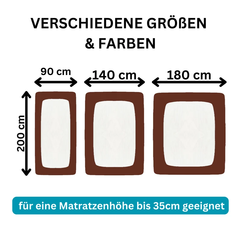 Moon Line Red Frottee Spannbettlaken 160x200
