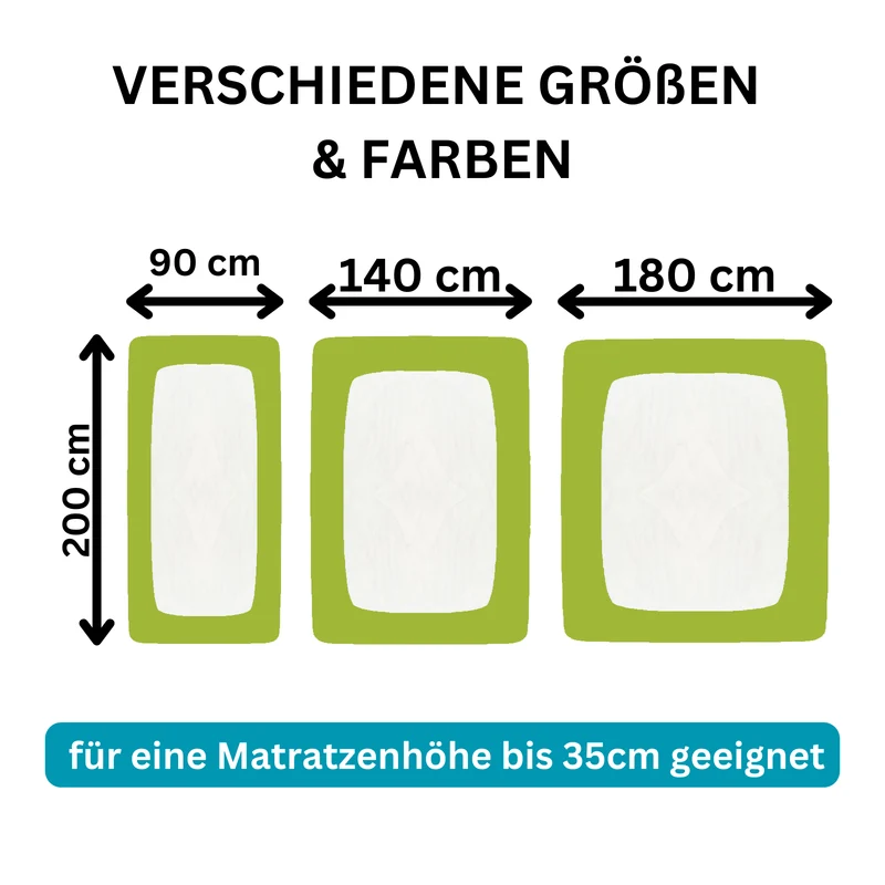 Moon Line Red Frottee Spannbettlaken 160x200