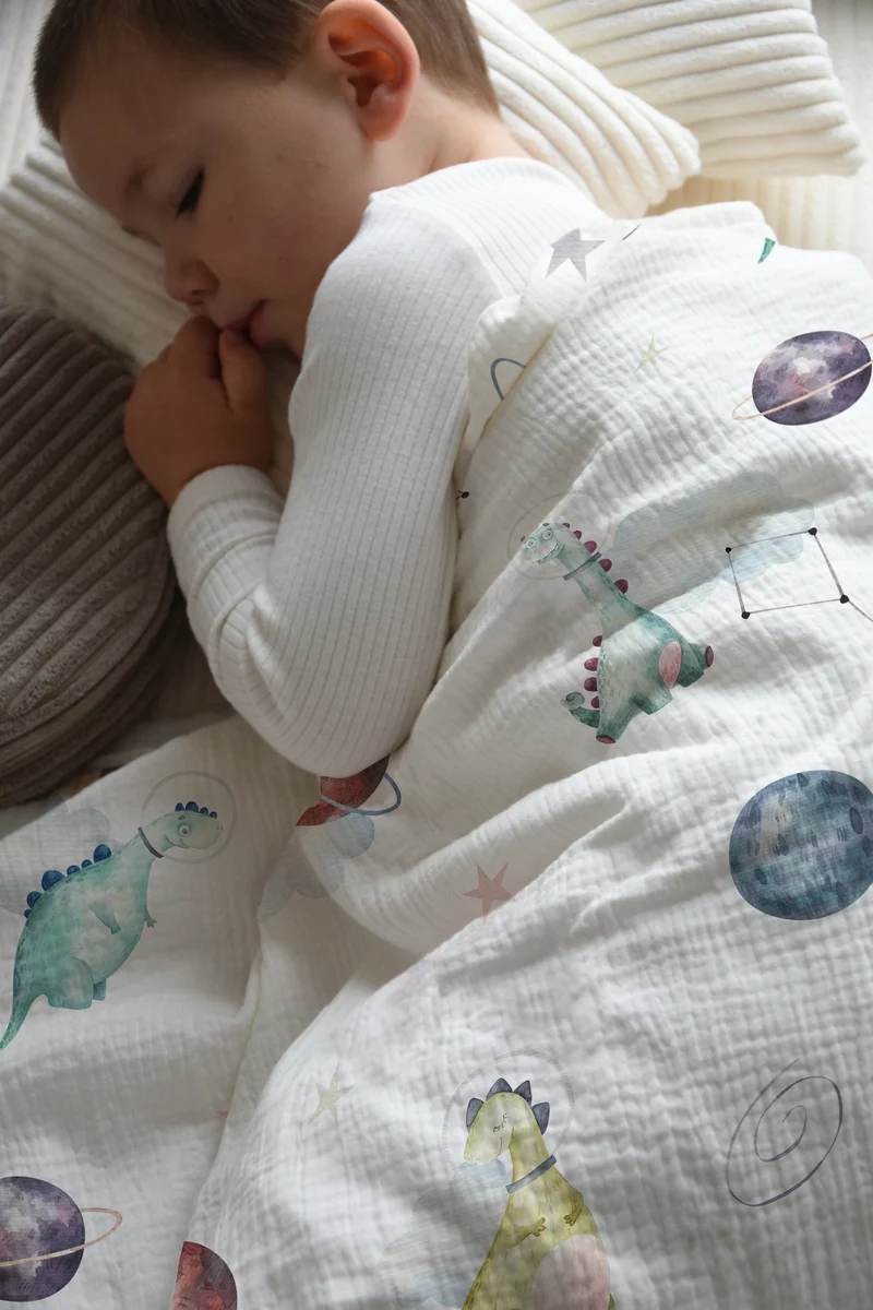 "Dino Galaxy" Premium Kinderbettwäsche