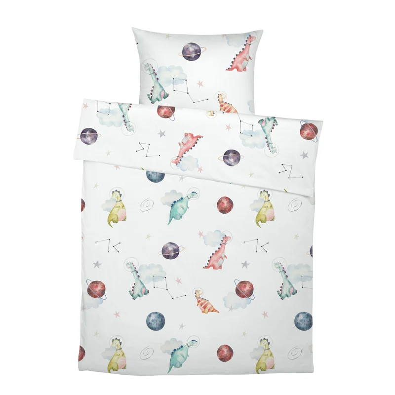 "Dino Galaxy" Premium Kinderbettwäsche