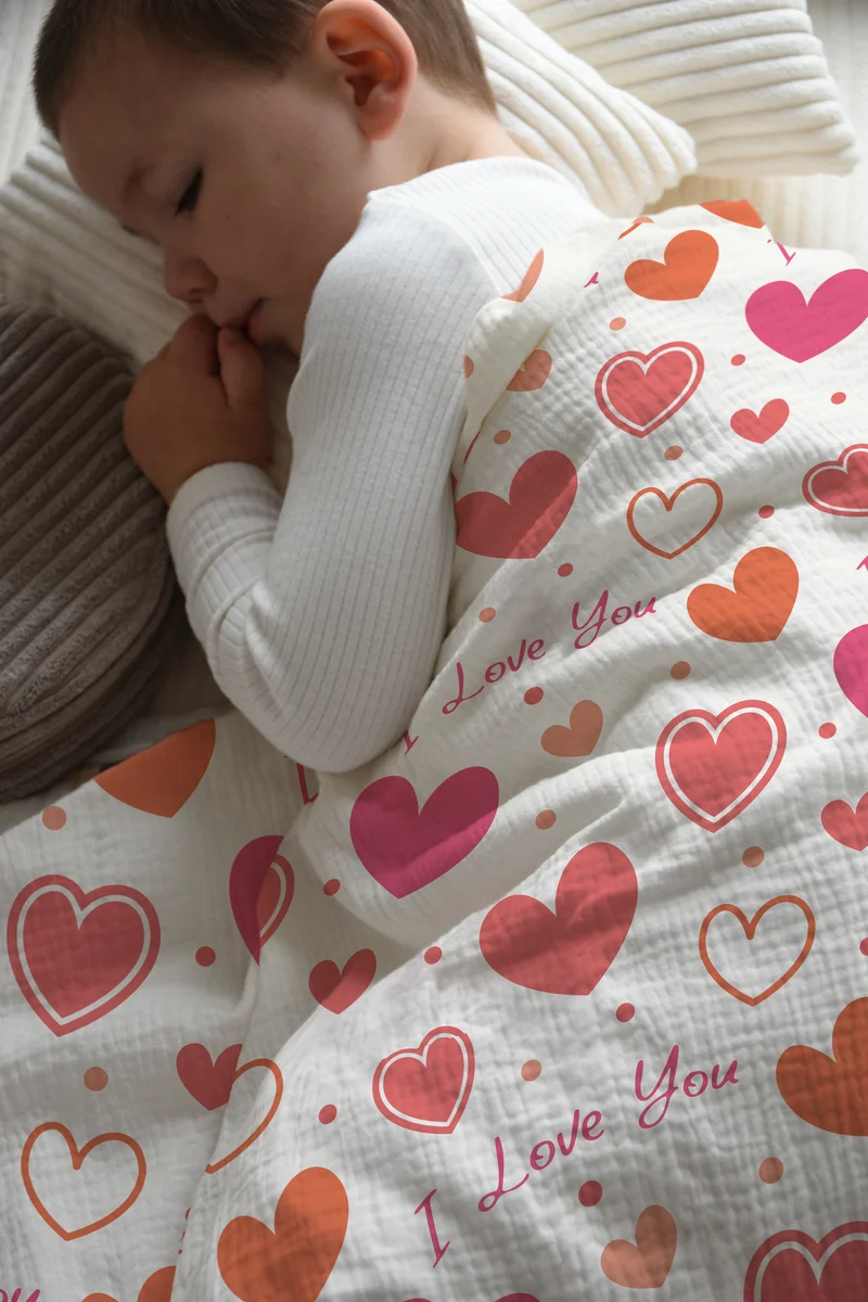 "I love you" Premium Kinderbettwäsche