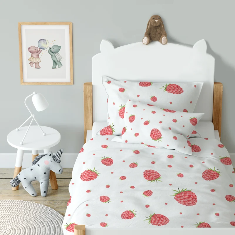 "Himbeeren" Premium Kinderbettwäsche