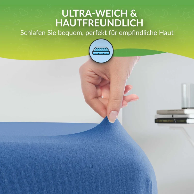 etérea Comfort Jersey Kinder Spannbettlaken Doppelpack