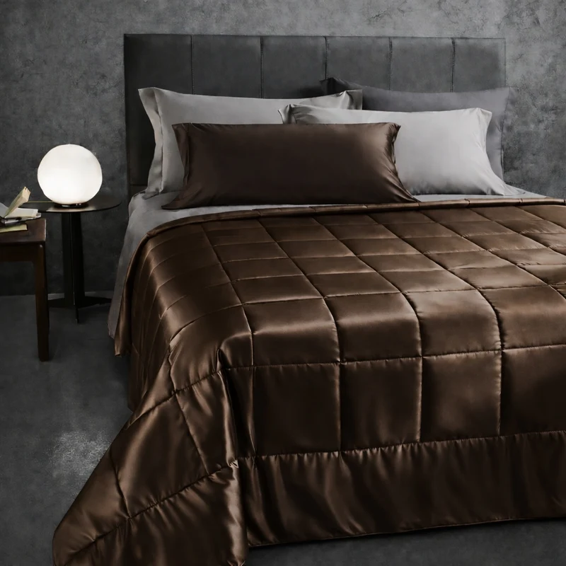 Copriletto Primaverile precious sateen in Raso di cotone 90 gr/mq