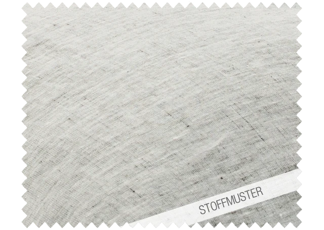 Stoffmuster zu Bettwäsche Garngefärbtes Dreiviertel Leinen Silber