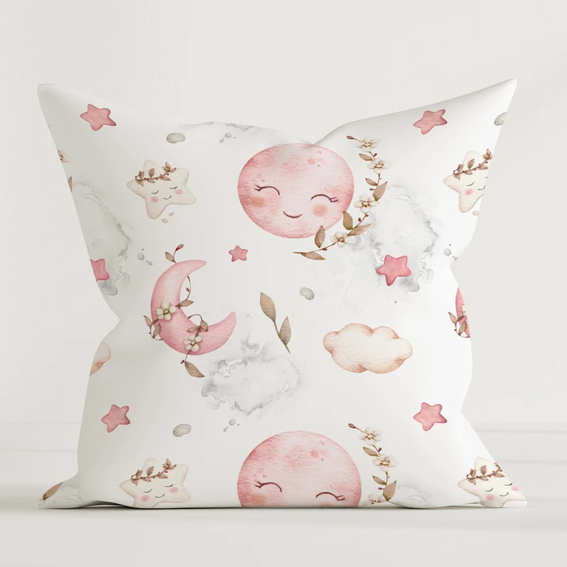 "Sweet Moon Rosa" Kinder Dekokissen