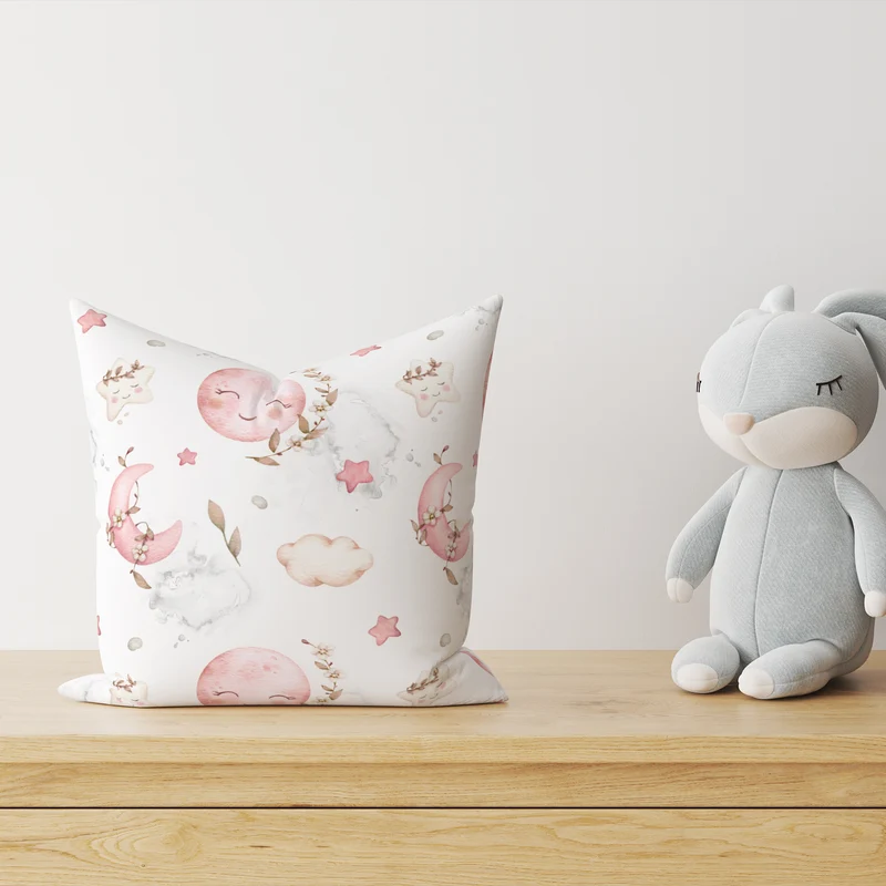 "Sweet Moon Rosa" Kinder Dekokissen