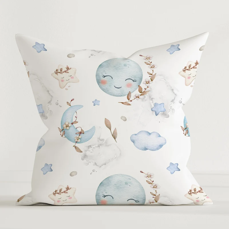 "Sweet Moon Blau" Kinder Dekokissen