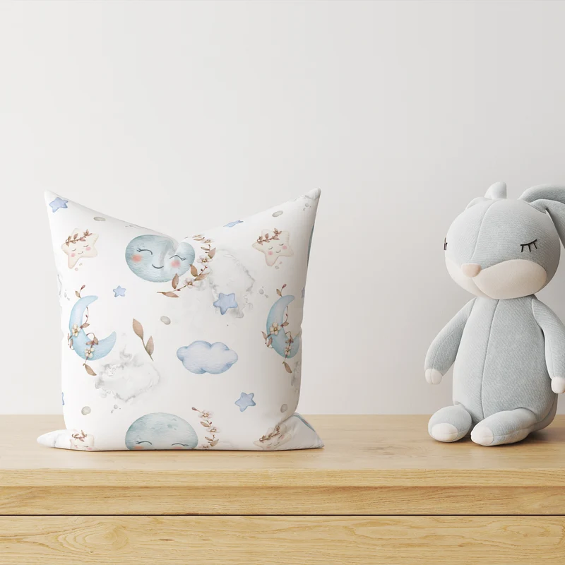 "Sweet Moon Blau" Kinder Dekokissen