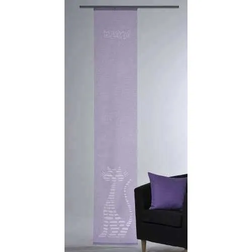 Polyester Flächenvorhang Cat Violett