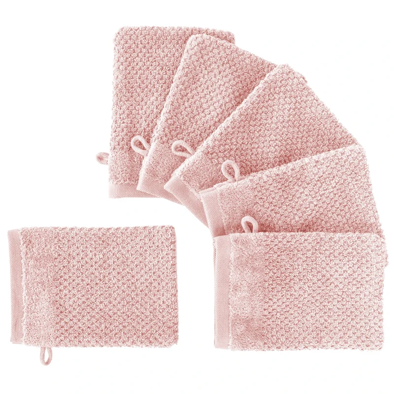 Waschlappen "Popcorn" - Rosa - 6x 16x21cm