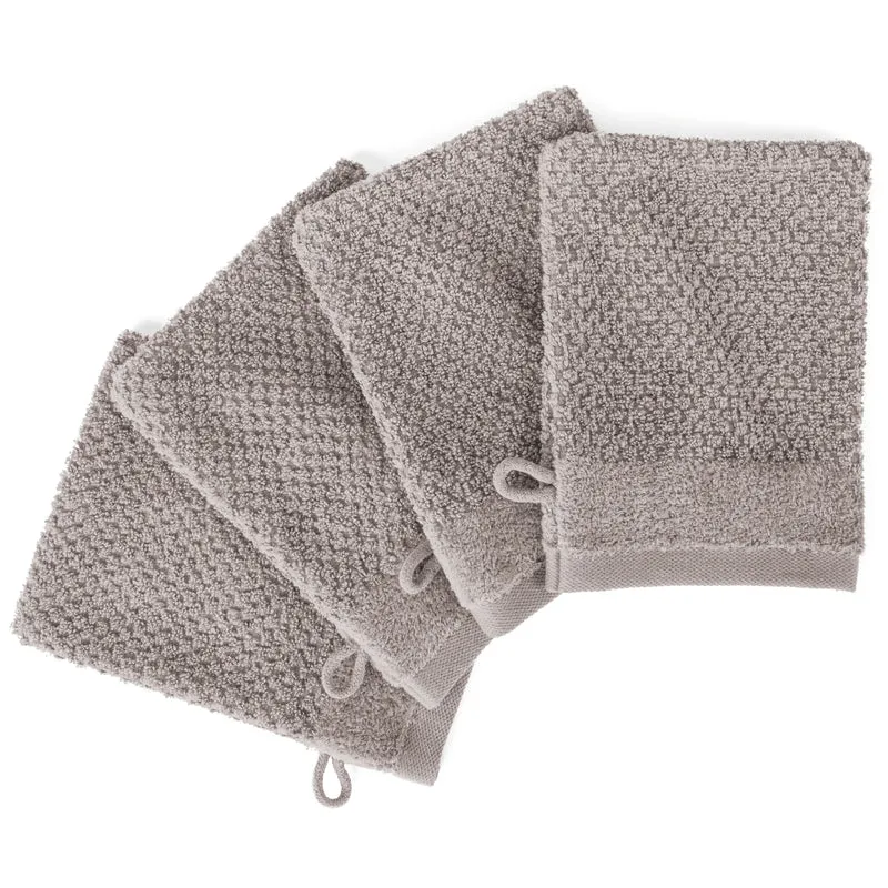 Waschlappen "Popcorn" - Taupe - 4x 16x21cm