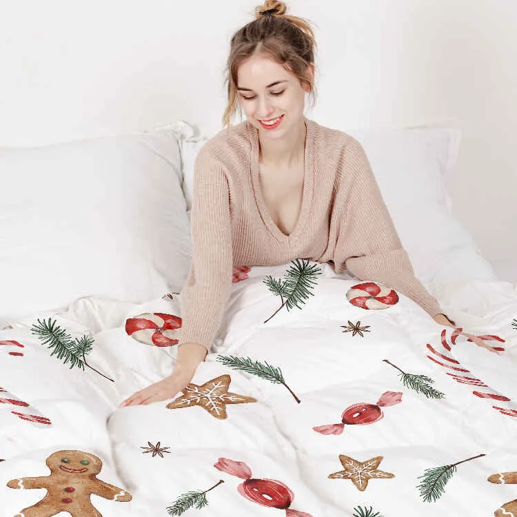 Therapiedecken Bettwäschen Set weiße Weihnachtszeit