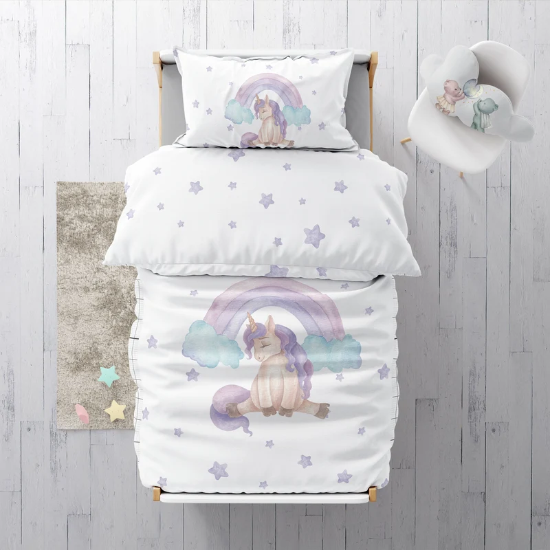 “Mein liebes Einhorn” Premium Kinderbettwäsche