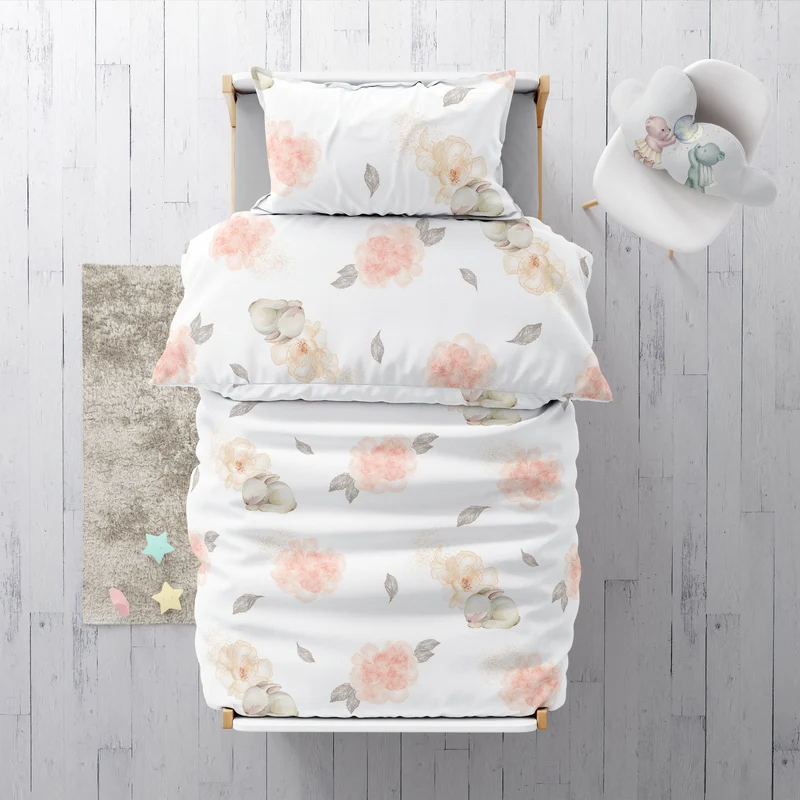 “Blumenhase” Premium Kinderbettwäsche