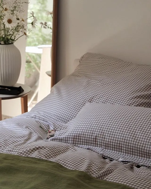 Bettwäsche Vichy 5mm Hamburger Himmelgrau