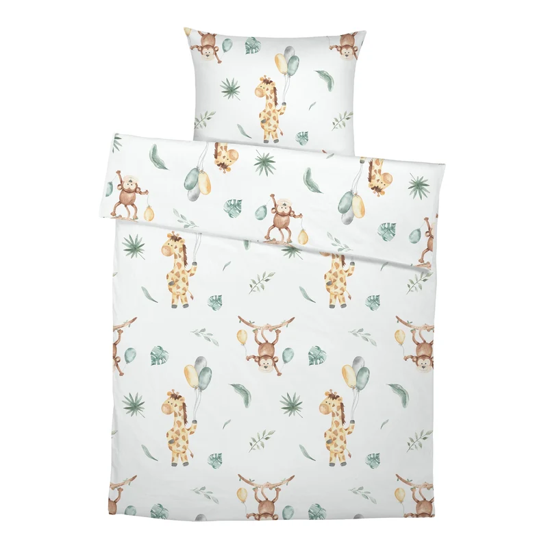 “Affe und Giraffe” Premium Kinderbettwäsche