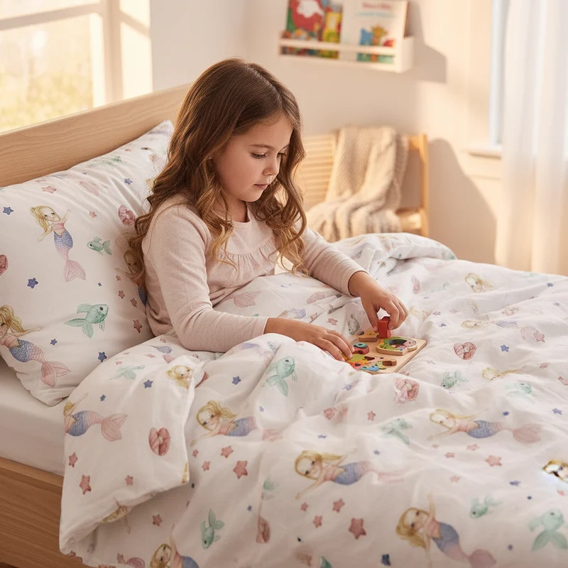 “Meerjungfrauen” Premium Kinderbettwäsche