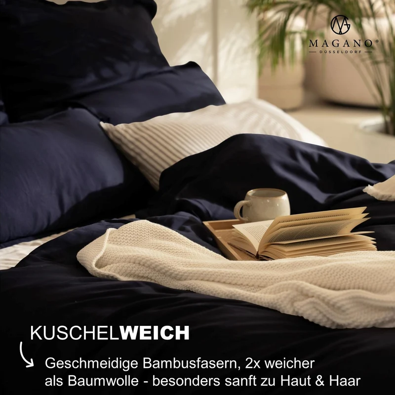 Luxus Wendebettwäsche | Streifendesign | Bambus & Baumwolle