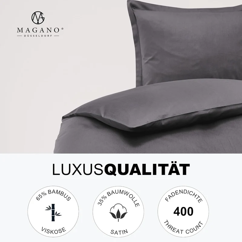 Luxus Wendebettwäsche | Streifendesign | Bambus & Baumwolle