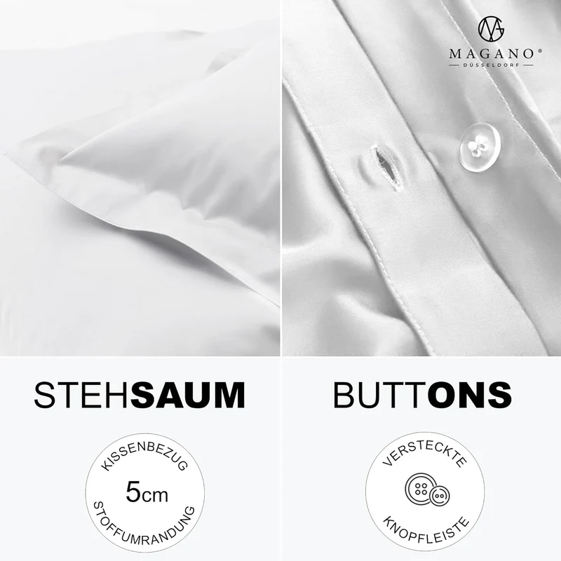 Luxus Wendebettwäsche | Streifendesign | Bambus & Baumwolle