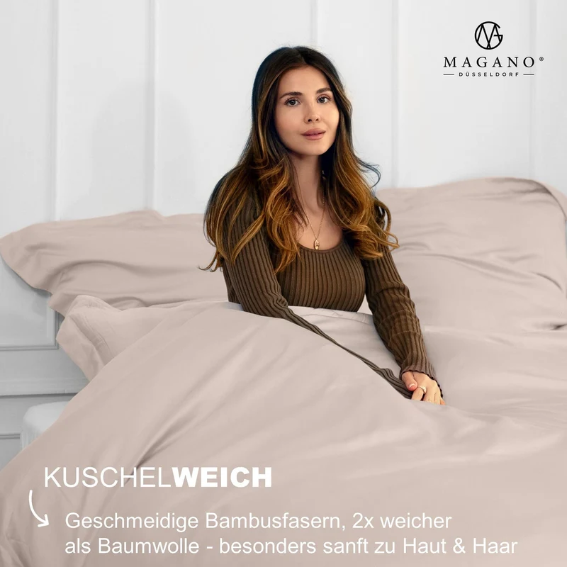 Luxus Wendebettwäsche | Streifendesign | Bambus & Baumwolle
