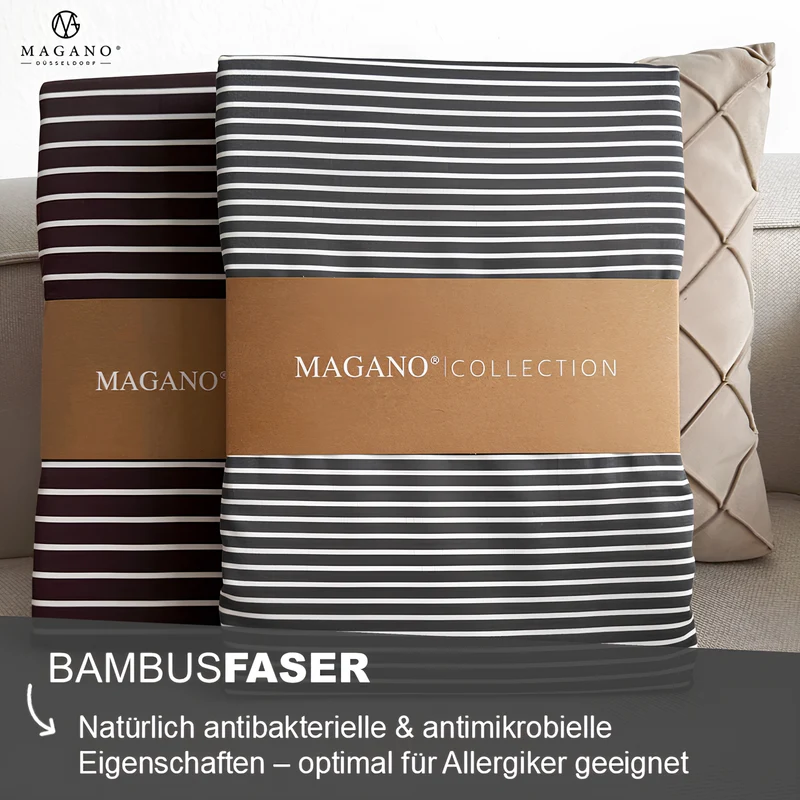 Luxus Wendebettwäsche | Streifendesign | Bambus & Baumwolle