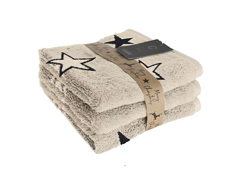 Christmas Edition "Stars" beige-schwarz