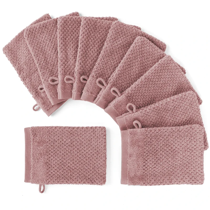 Waschlappen "Popcorn" - Mauve - 10x 16x21cm