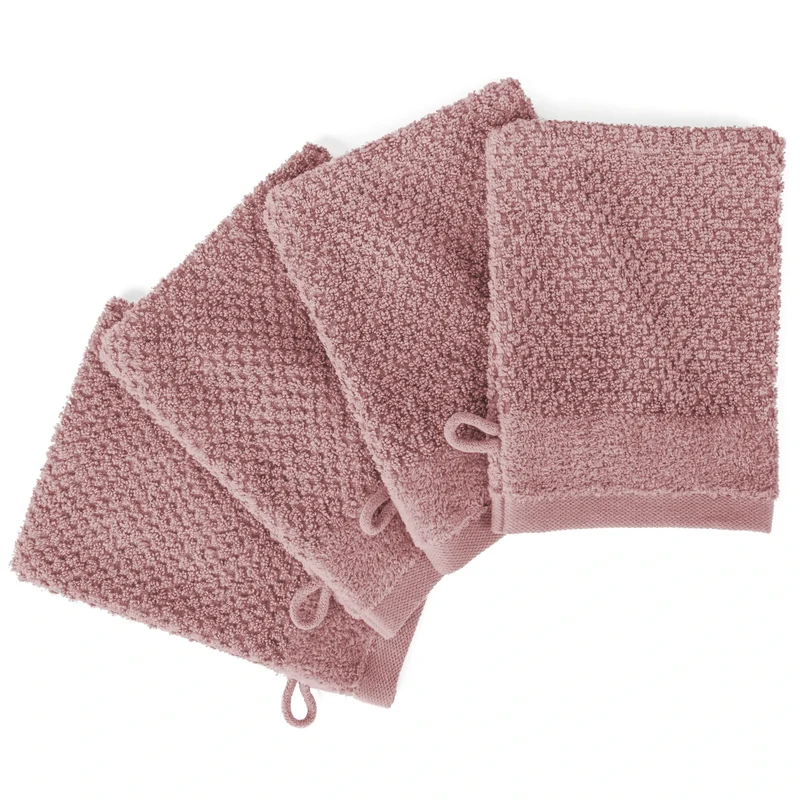 Waschlappen "Popcorn" - Mauve - 4x 16x21cm