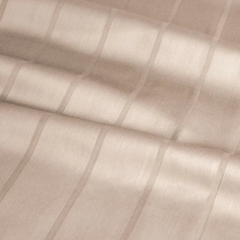 Kissenbezug Mako Satin mit Streifen - Beige - 40x80