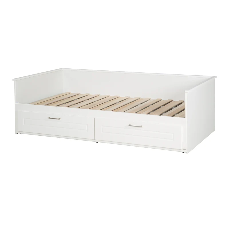 Tagesbett - zum Doppelbett ausziehbar, weiß