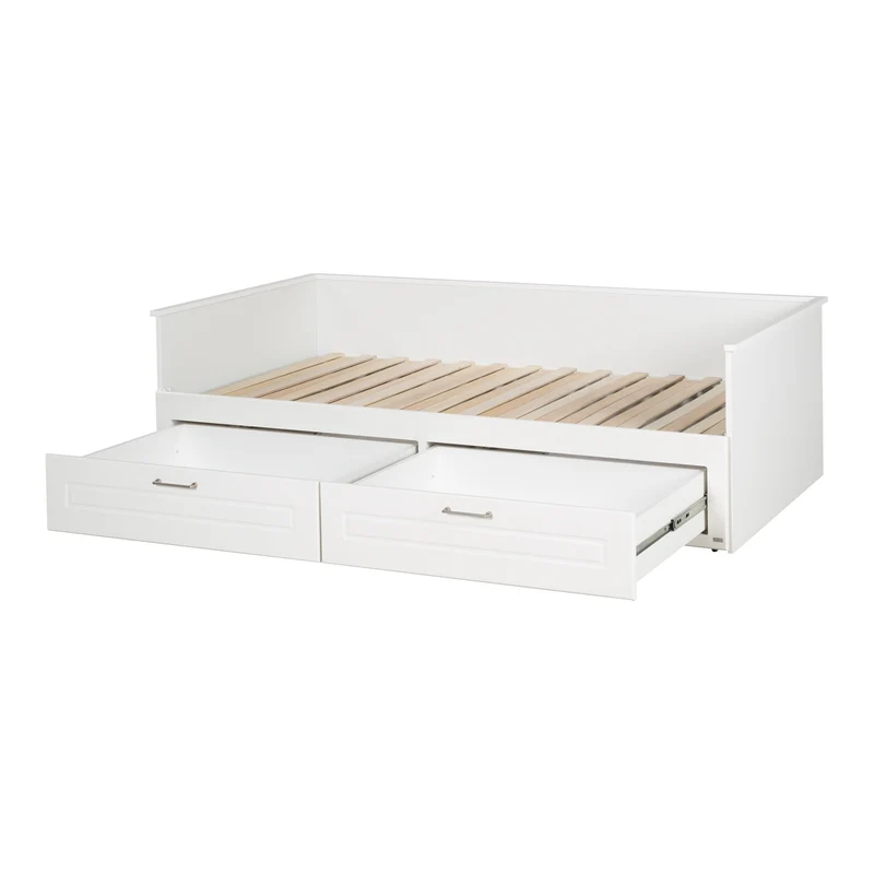 Tagesbett - zum Doppelbett ausziehbar, weiß