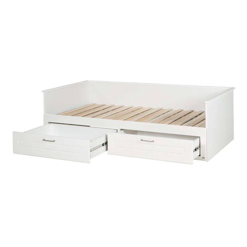 Tagesbett - zum Doppelbett ausziehbar, weiß