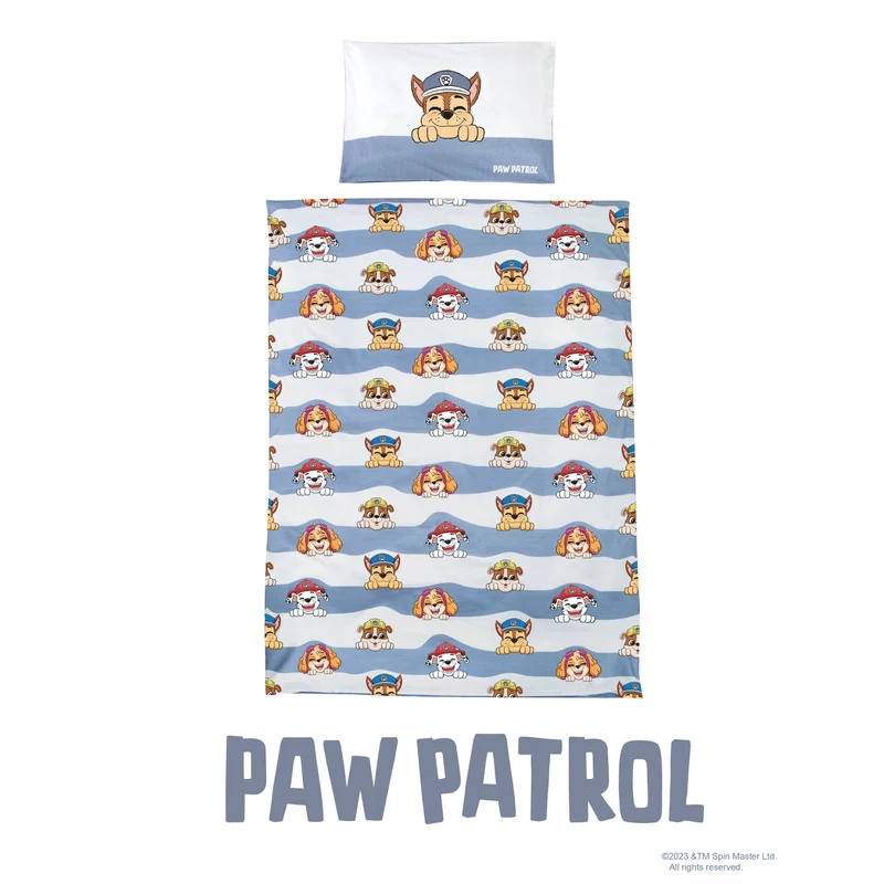 Kinderbettwäsche Paw Patrol - Weiß / Blau