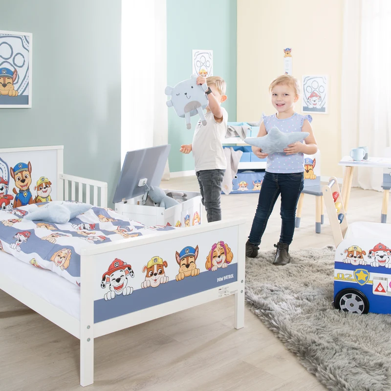 Kinderbettwäsche Paw Patrol - Weiß / Blau