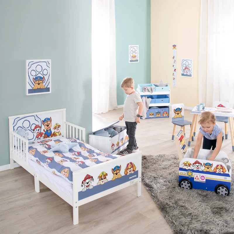 Kinderbettwäsche Paw Patrol - Weiß / Blau