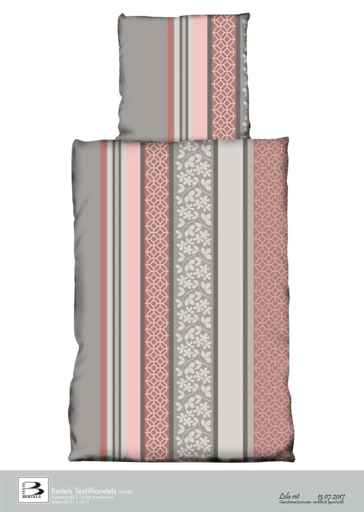 Bertels Fleece Bettwäsche Lola Streifen Floral