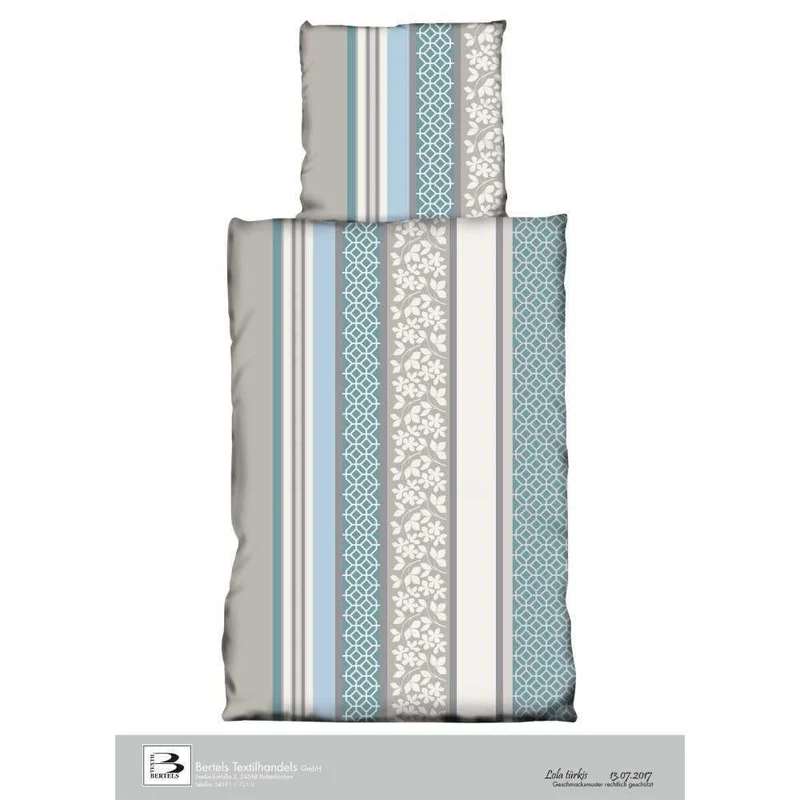 Bertels Fleece Bettwäsche Lola Streifen Floral