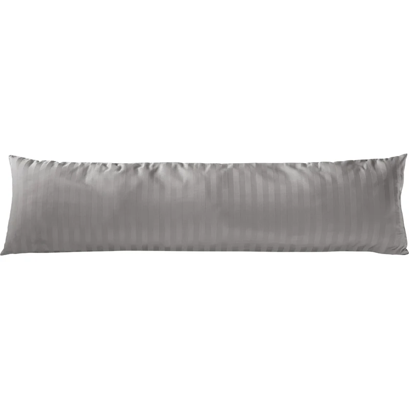 Mako Satin Kissenbezug Damast Streifen - Pure Label - Anthrazit - 40x40cm