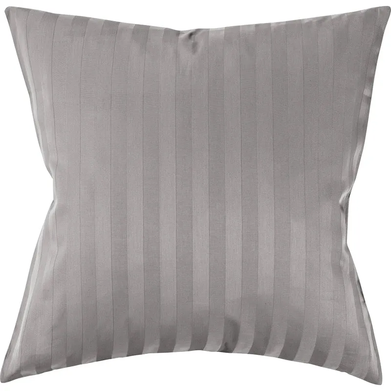 Mako Satin Kissenbezug Damast Streifen - Pure Label - Anthrazit - 40x40cm