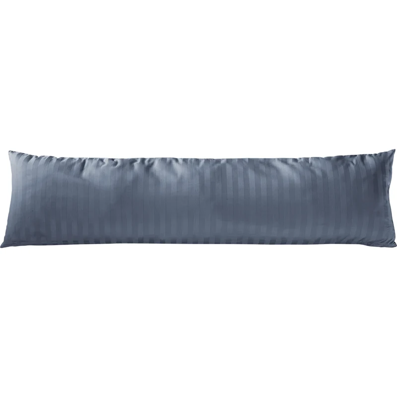 Mako Satin Kissenbezug Damast Streifen - Pure Label - Anthrazit - 40x40cm