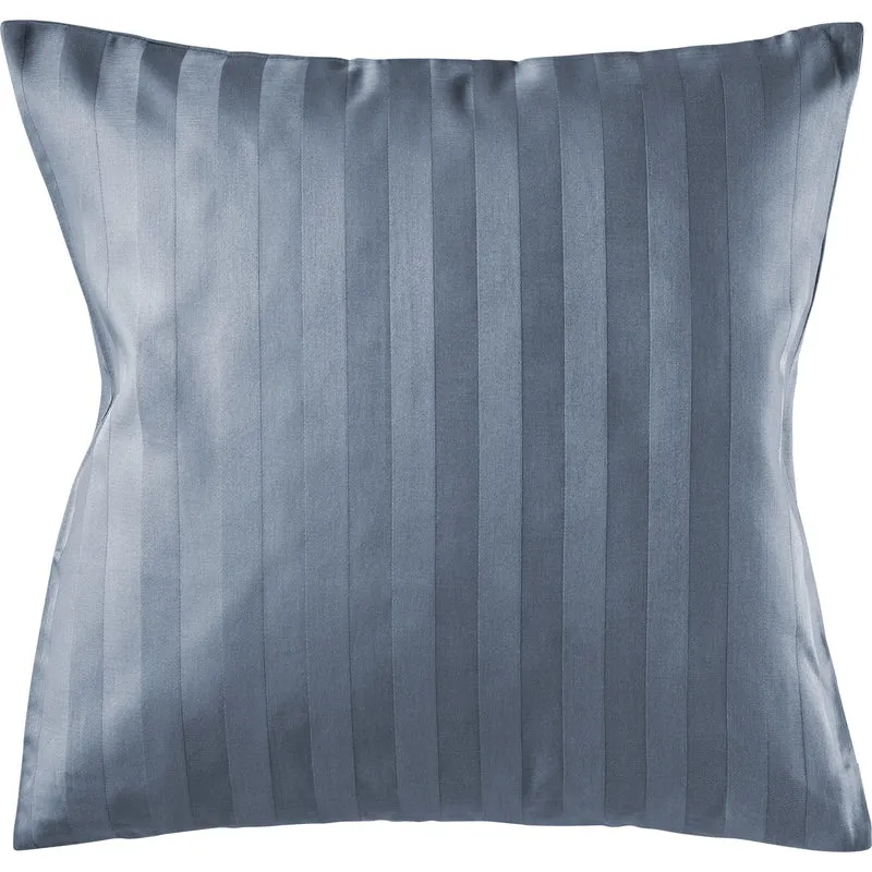 Mako Satin Kissenbezug Damast Streifen - Pure Label - Anthrazit - 40x40cm