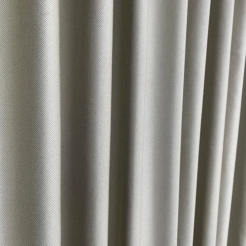 Luxuriöser Leinenvorhang 70% Verdunkelung Cremegrau – mit Kräuselband (1 Stück)