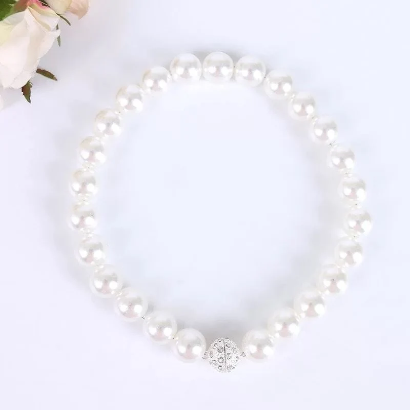 SET (2 St.) Raffhalter mit Magnet, Kugelmodell mit Perlen