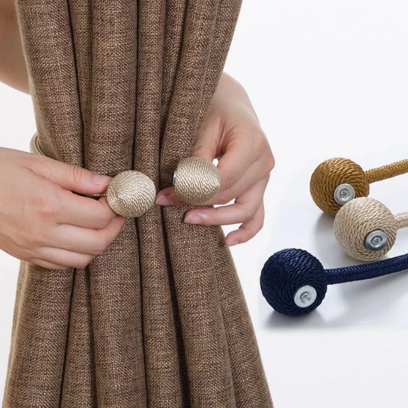 SET (2 St.) Raffhalter mit Magnet für Gardinen