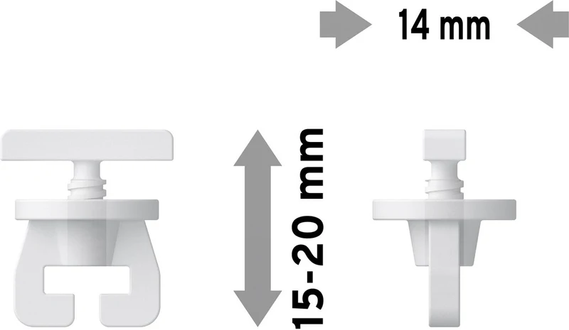 Gardinen-Feststeller und Gardinenstopper Universal für Innenlaufstangen / Gardinenschienen (Packung mit 2 Stück)