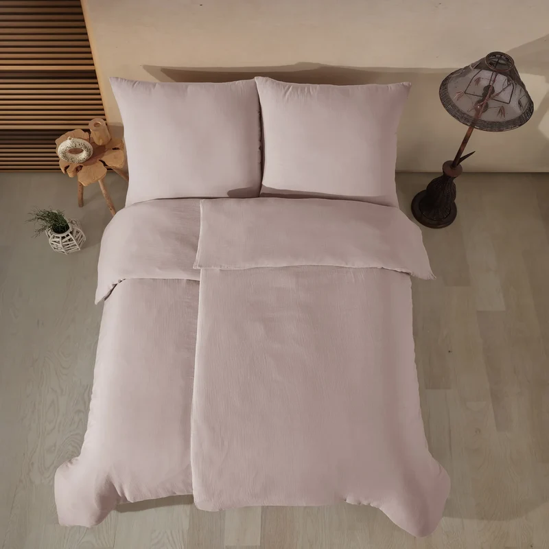 100% Baumwolle Unifabre Musselin Bettwäsche - Taupe