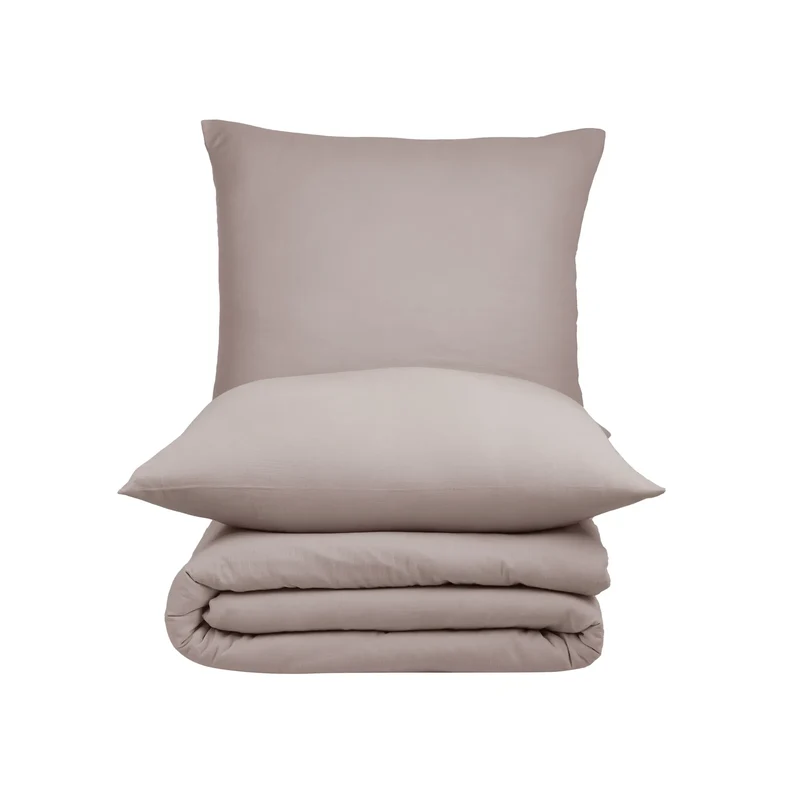 100% Baumwolle Unifabre Musselin Bettwäsche - Taupe